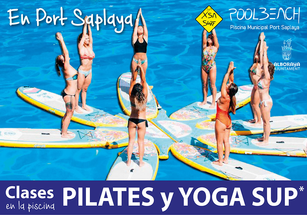 Clases de Pilates y Yoga SUP - Pool Beach